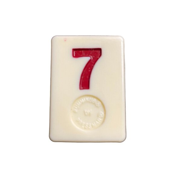 Pressman Rummikub Red 7 Tile Original Replacement Game Piece Smooth Back u - Picture 1 of 2